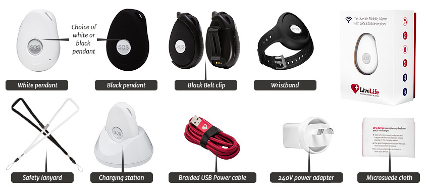 live life alarms personal mobile medical alert pendant whats included